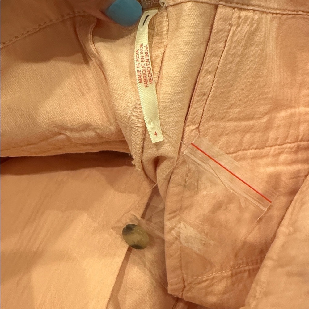 NEW Free People Sadie A-Line Long Pleated Women's Shorts Peach Blush Sz 0 & 4 - Picture 13 of 13